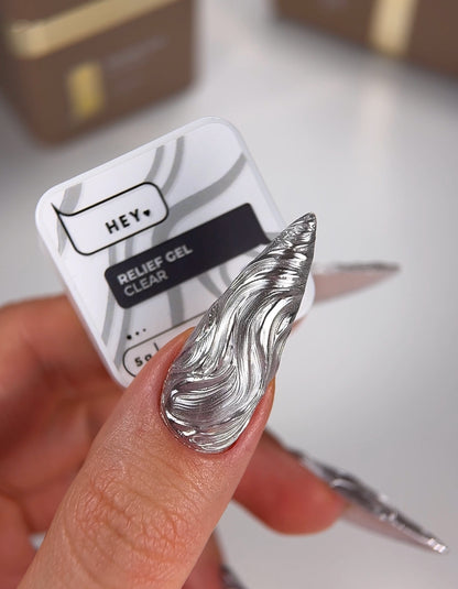 HEYLOVE Relief Gel 5 g – 3D-geeli kohokuvioihin ja näyttävään nail artiin